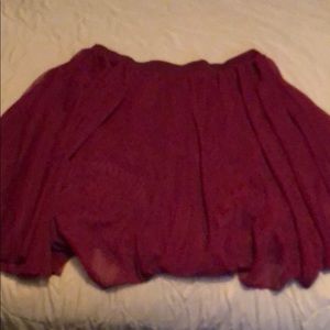 Burgundy skirt